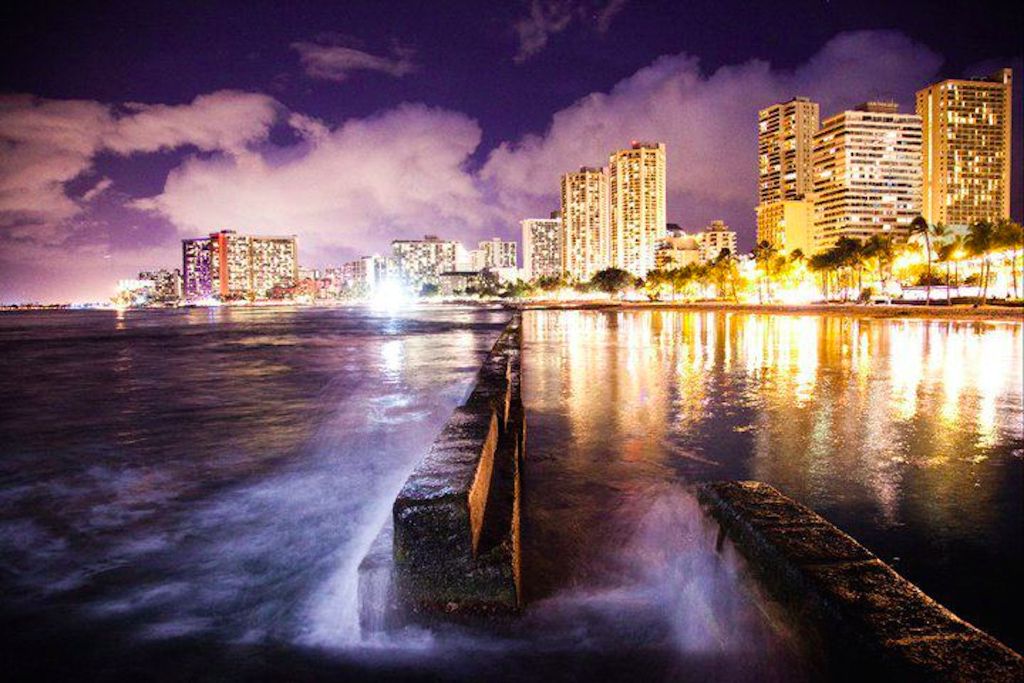 Waikiki break wall at night.jpg
